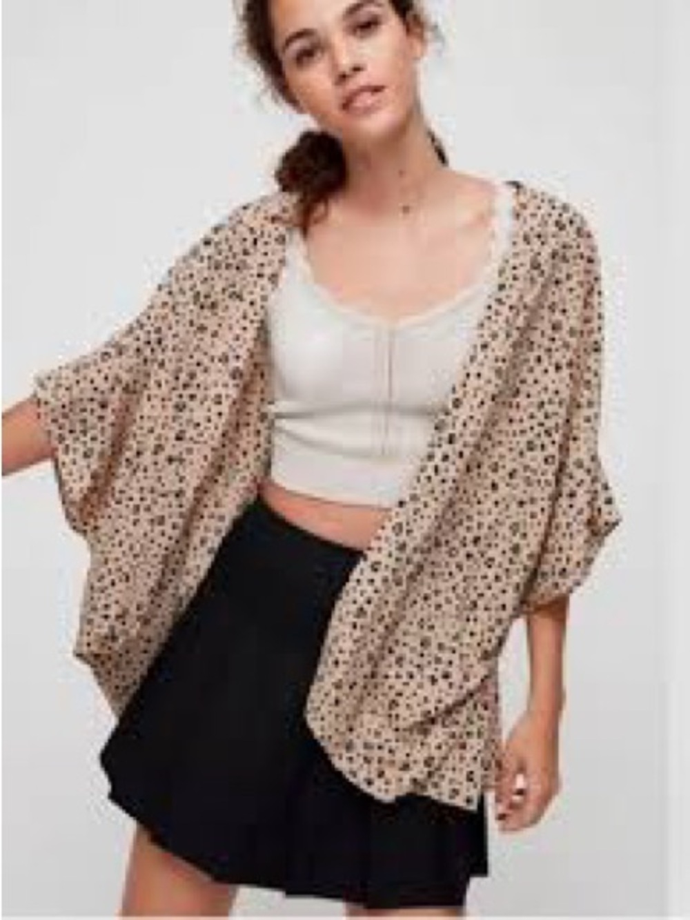 Sunday Best Aritzia Leopard Print Lightweight Kimono Cardigan